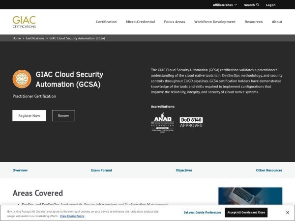 GIAC GCSA & GCLD preview
