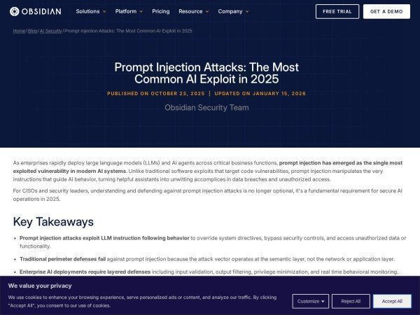 Obsidian: Prompt Injection #1 preview