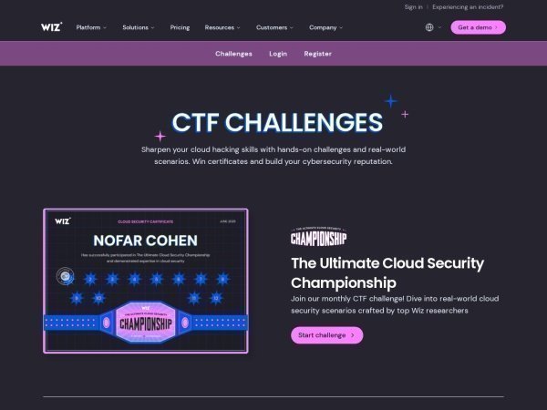Wiz CTF Portal preview